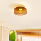 June  Amber Glass  Ceiling Light