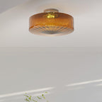 June  Amber Glass  Ceiling Light