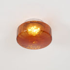 June  Amber Glass  Ceiling Light