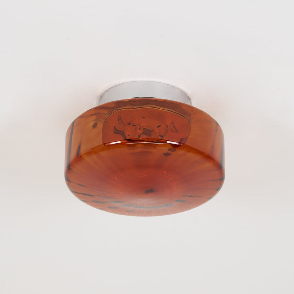 June  Amber Glass  Ceiling Light