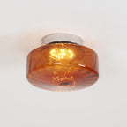 June  Amber Glass  Ceiling Light