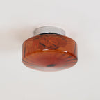 June  Amber Glass  Ceiling Light