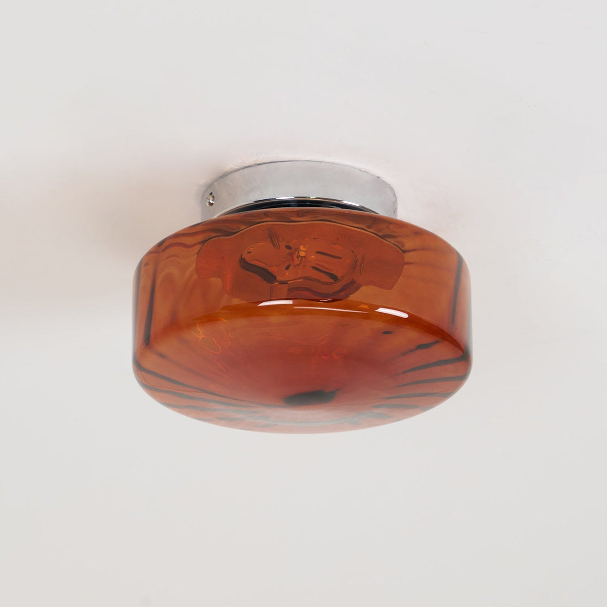 June  Amber Glass  Ceiling Light