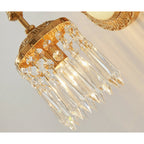 Antler Crystal Wall Lamp Branching Metal LED Warm White Bedroom Living Room — Gold Black