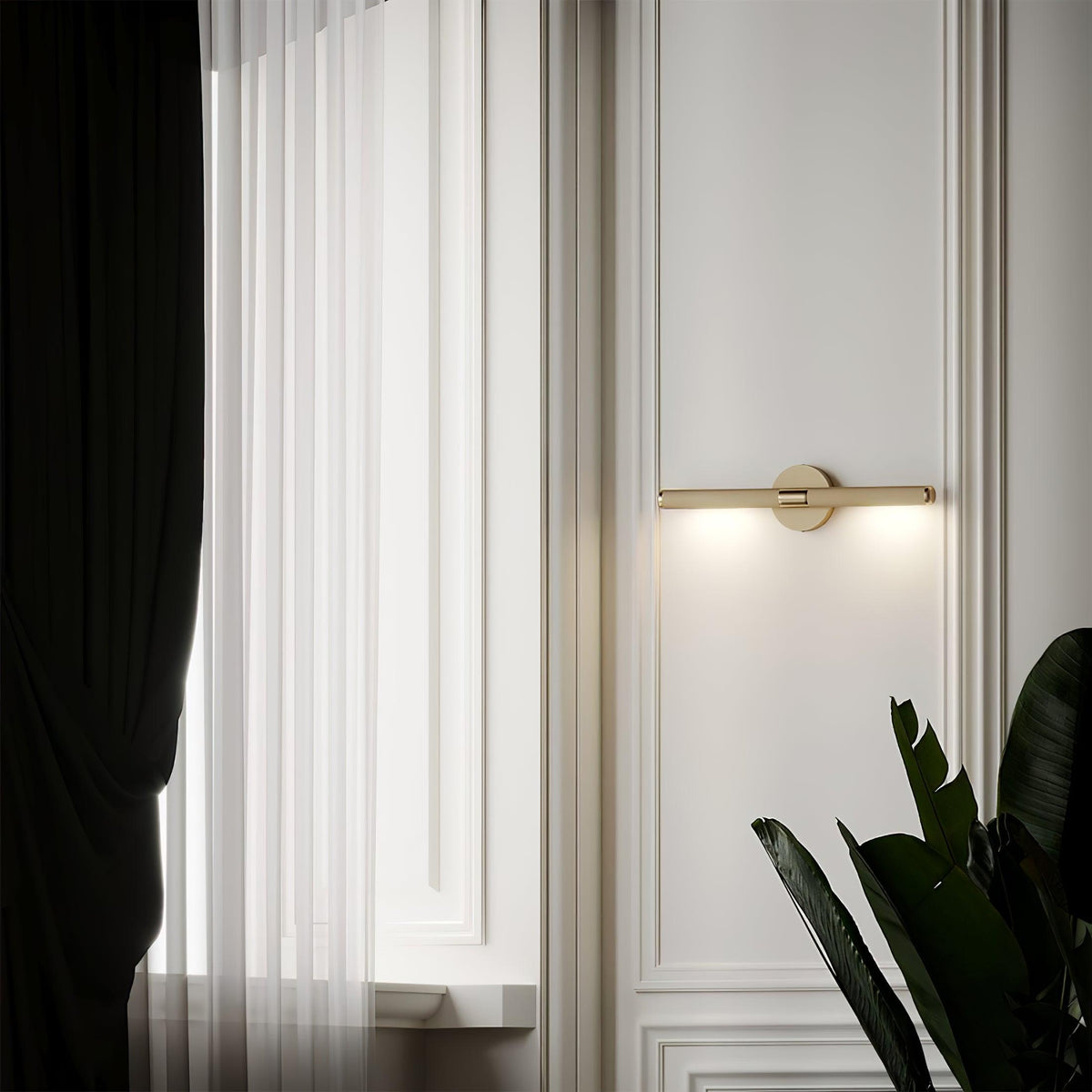 Solvain Modern Brass LED Wall Sconce – Elegant Contemporary Lighting