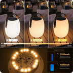 Solar Portable Outdoor Lantern Frosted Globe Warm White Gold Handle — Small Large