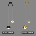 Crystal Mini Pendant Light Gold Dome Polished Dining Room Kitchen Island — Black Gold Warm White