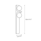 Asymmetrical Travertine Wall Sconce Natural Stone LED Warm Light Bedroom Living Room — Warm Cool