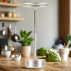 AuraTap Rechargeable Touch LED Desk Lamp Dimmable Bedside Office — Space Gray Silver Gold Black White