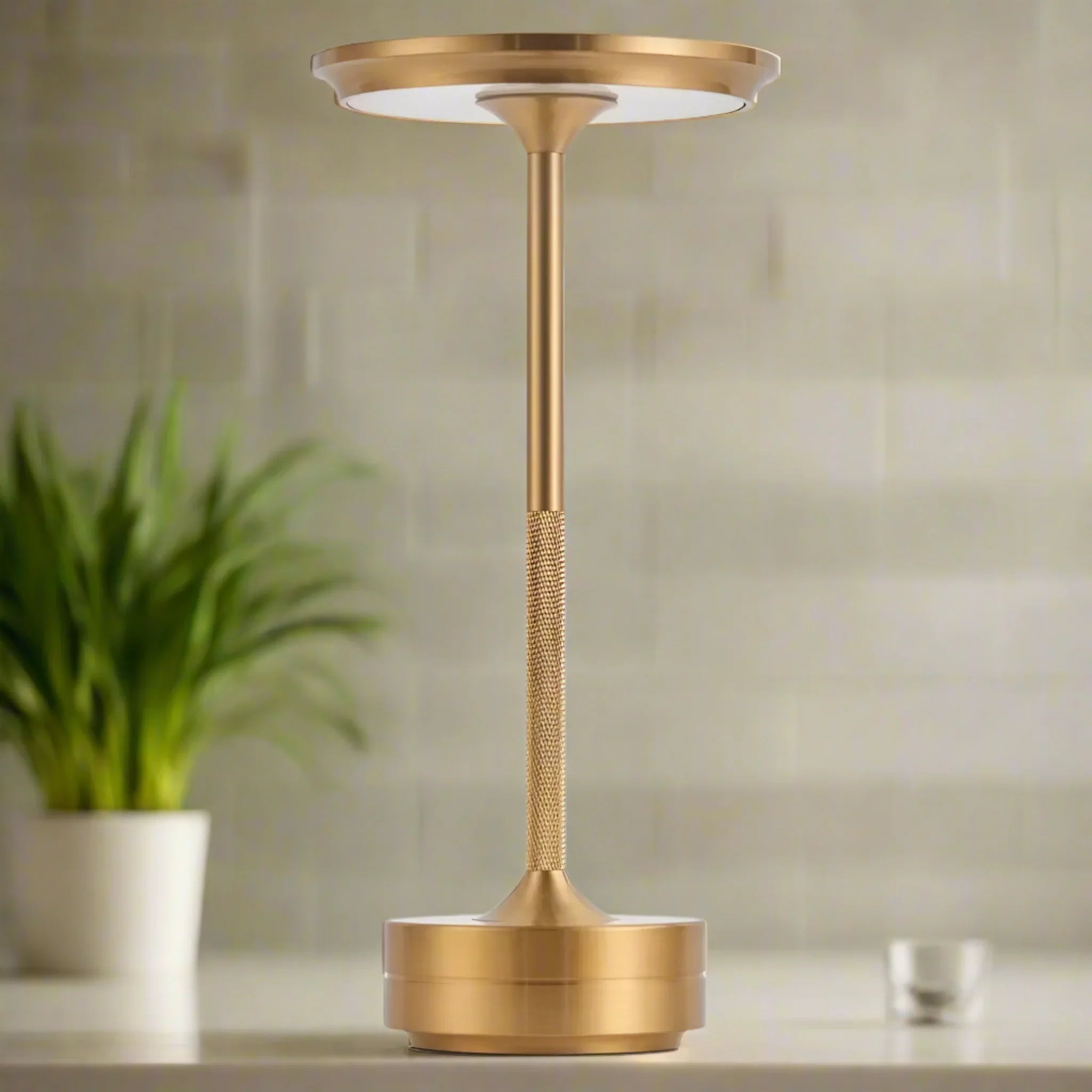 AuraTap Rechargeable Touch LED Desk Lamp Dimmable Bedside Office — Space Gray Silver Gold Black White