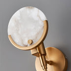 Bravi Brass Wall Sconce with Alabaster Shade