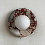 Orli Marble Wall Sconce Natural Stone LED Bedroom Living Room — Multiple Stone Selections
