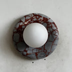 Orli Marble Wall Sconce Natural Stone LED Bedroom Living Room — Multiple Stone Selections