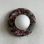 Orli Marble Wall Sconce Natural Stone LED Bedroom Living Room — Multiple Stone Selections