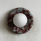 Orli Marble Wall Sconce Natural Stone LED Bedroom Living Room — Multiple Stone Selections