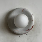 Orli Marble Wall Sconce Natural Stone LED Bedroom Living Room — Multiple Stone Selections