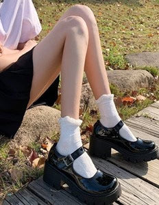 Women's Vintage Leather Mary Jane Heels