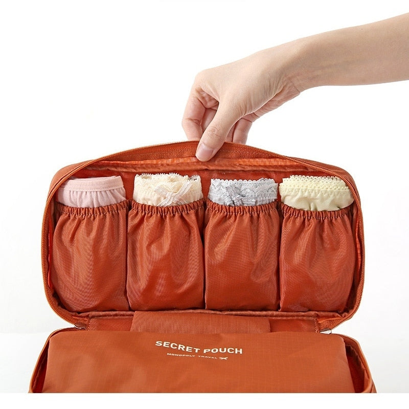 Travel Suitcase Organizer Bag for Women – Lingerie, Bra & Toiletry Pouch