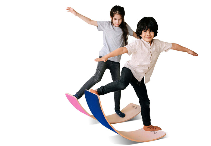 Large Wooden Balance Board (With Coloured Felt)