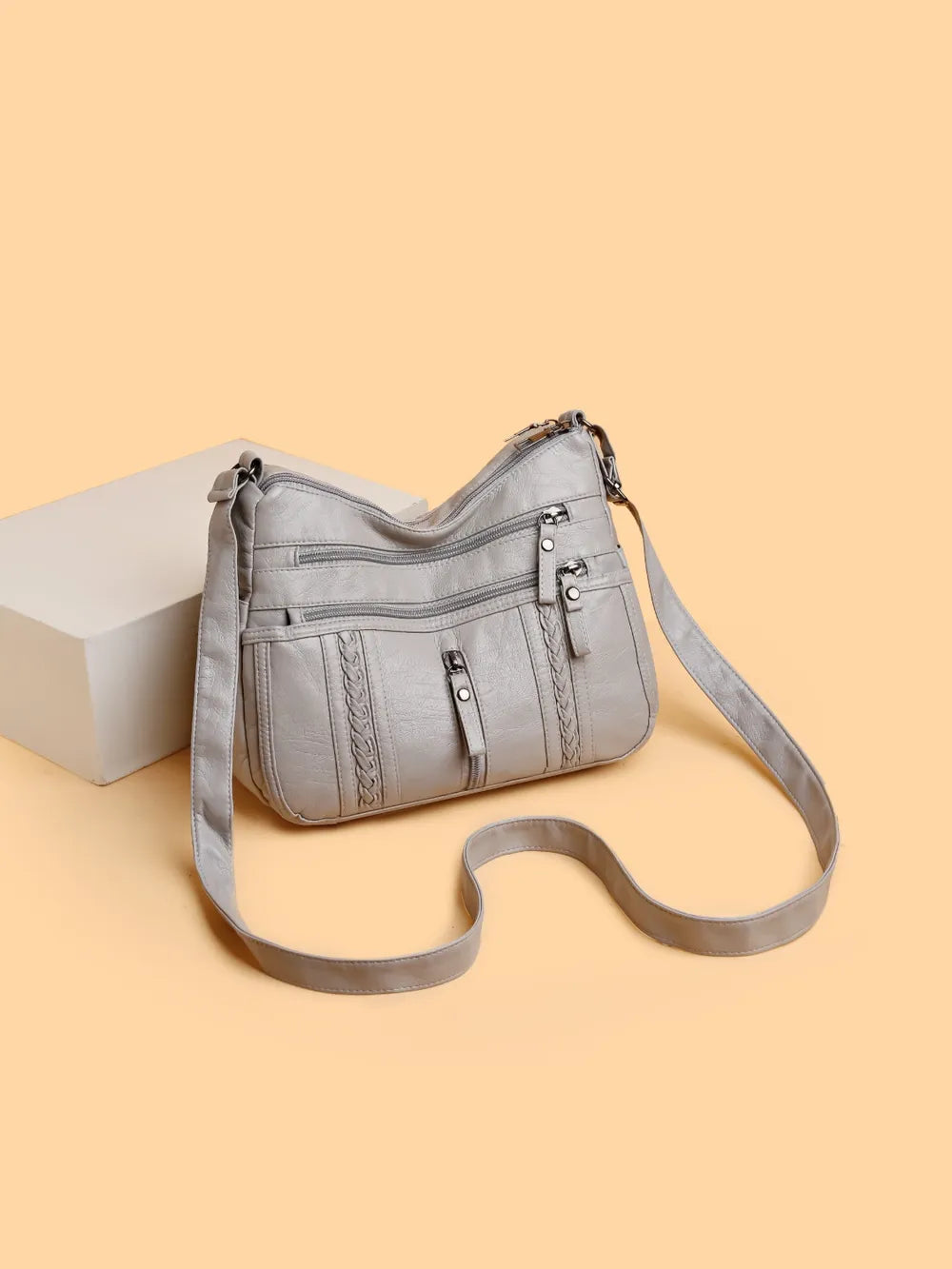 Sac porté épaule en cuir à bandoulière réglable