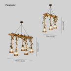 Epoch Caged Vintage Farmhouse Wood Beam Pendant Light 3/5 Heads