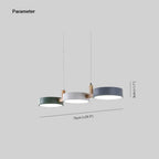 Aira Metal & Wood 3 Heads Circular LED Pendant Light