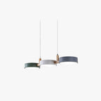 Aira Metal & Wood 3 Heads Circular LED Pendant Light