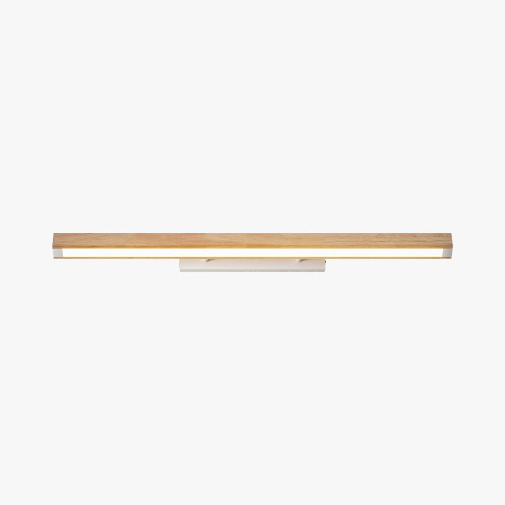 Muto Minimalist Linear Wood Vanity Wall Light for Bathroom