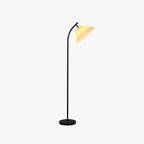 Ozawa Modern Arc Pleated Metal Fabric Floor Lamp, 3 Color
