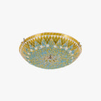 Tiffany Modern Mediterranean Glass Flush Mount Ceiling Light Blue/Yellow/White