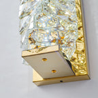 Kristy Modern Rectangular Crystal LED Vanity Wall Light with Metal Frame