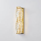 Kristy Modern Rectangular Crystal LED Vanity Wall Light with Metal Frame