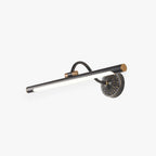Tiffany Black Adjustable Reading Spotlight Wall Lamp – Metal & Wood Design
