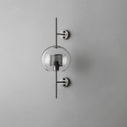 Industrial Hurricane Wall Sconce Brass Glass Vintage Indoor Bedroom Living Room Bar — Black Brass