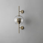 Industrial Hurricane Wall Sconce Brass Glass Vintage Indoor Bedroom Living Room Bar — Black Brass