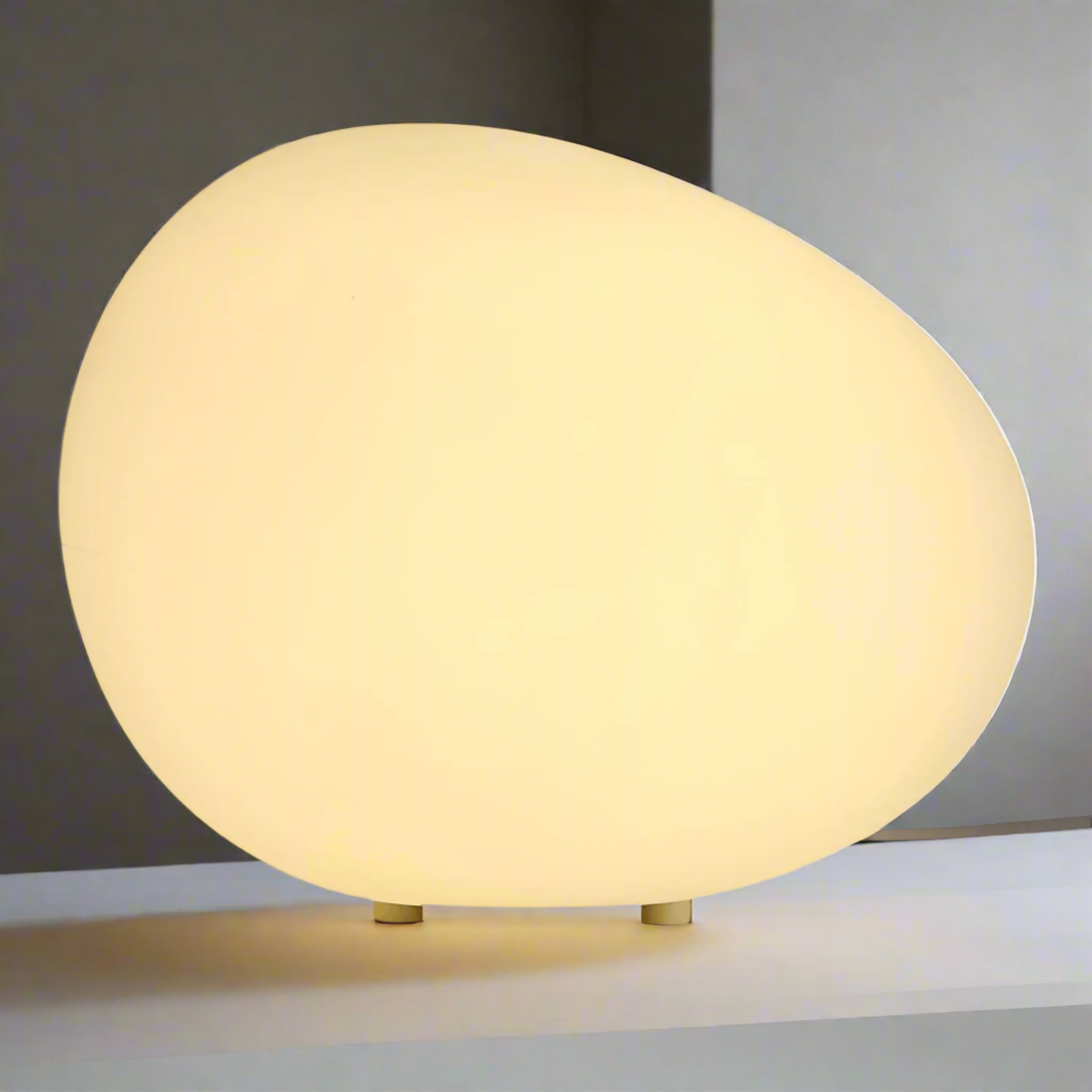 PebbleGlow LED night light minimalist bedside lamp warm white rechargeable