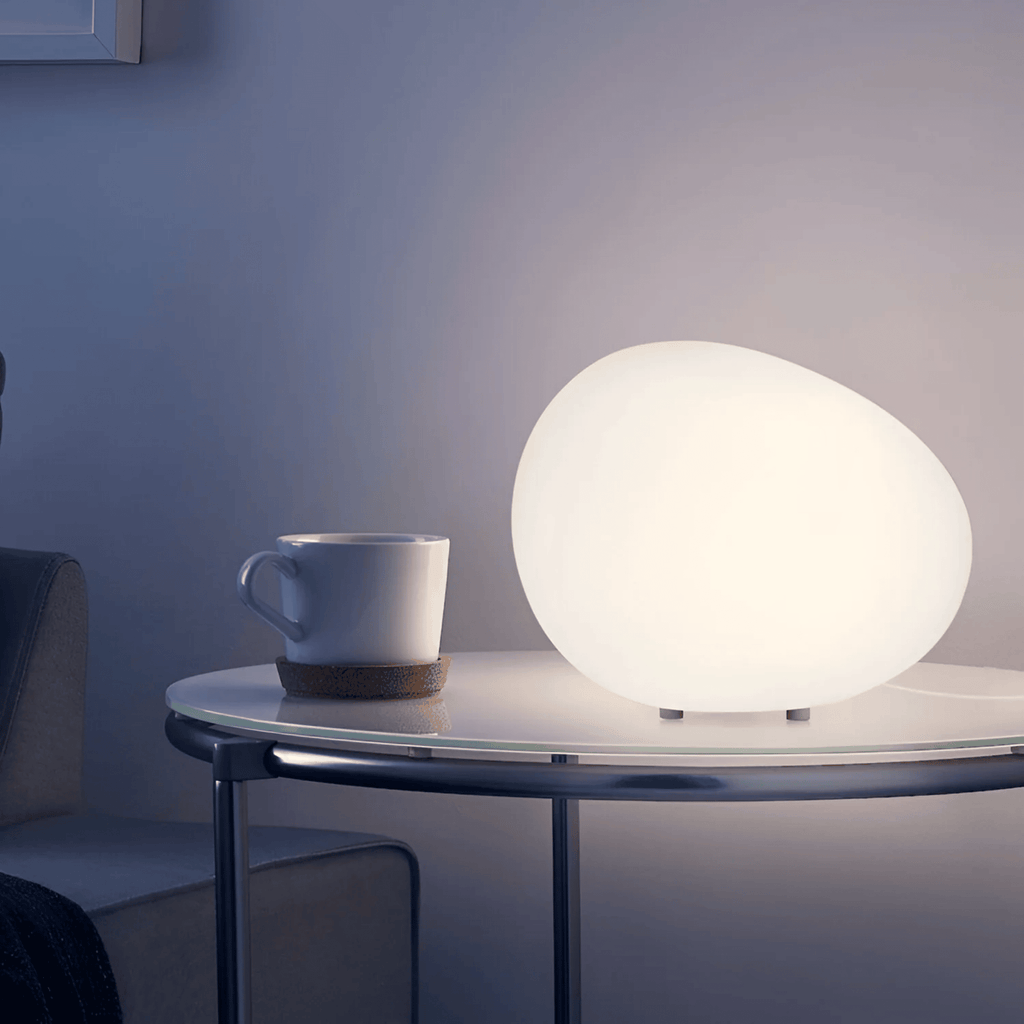 PebbleGlow LED Night Light Minimalist Bedside Lamp Warm White Rechargeable