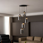 June Minimalist Bottle Glass Pendant Light Smoke Gray