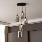 June Minimalist Bottle Glass Pendant Light Smoke Gray