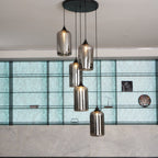 June Minimalist Bottle Glass Pendant Light Smoke Gray