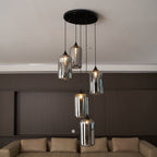 June Minimalist Bottle Glass Pendant Light Smoke Gray