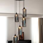 June Minimalist Bottle Glass Pendant Light Smoke Gray