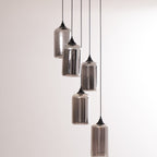 June Minimalist Bottle Glass Pendant Light Smoke Gray