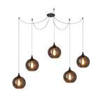 June Minimalist Bottle Glass Pendant Light Smoke Gray