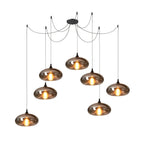 June Minimalist Bottle Glass Pendant Light Smoke Gray