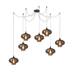 June Minimalist Bottle Glass Pendant Light Smoke Gray