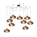 June Minimalist Bottle Glass Pendant Light Smoke Gray