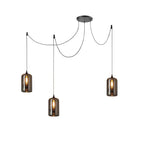 June Minimalist Bottle Glass Pendant Light Smoke Gray