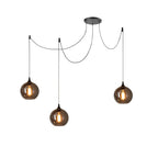 June Minimalist Bottle Glass Pendant Light Smoke Gray