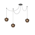 June Minimalist Bottle Glass Pendant Light Smoke Gray